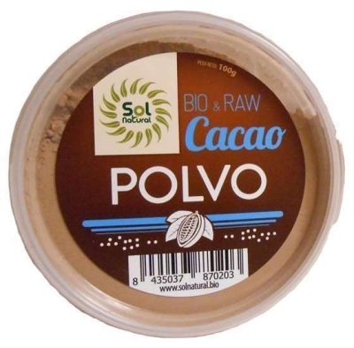 CACAO EN POLVO CRUDO RAW BIO 100Gr. SOL NATURAL