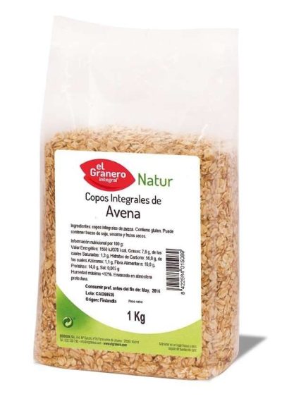 El Granero Integral Copos Avena Integrales 1Kg