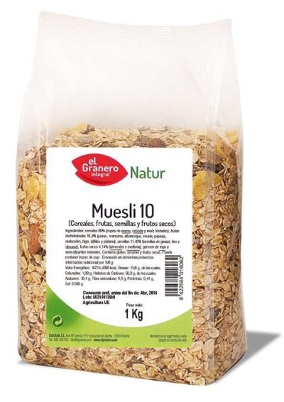 El Granero Integral Muesli 10 Frutas 1 Kilo