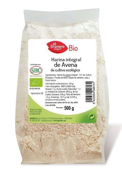 El Granero Integral Harina de Avena Integral Bio 1 Kg