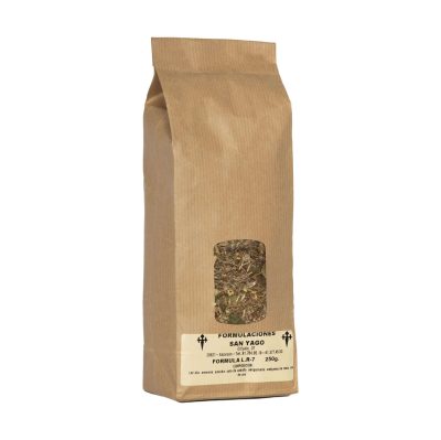 Formulación LR-7 - San Yago, mezcla de plantas para afecciones renales , vías urinarias. ácido Úrico, Gota, Bolsas en los ojos