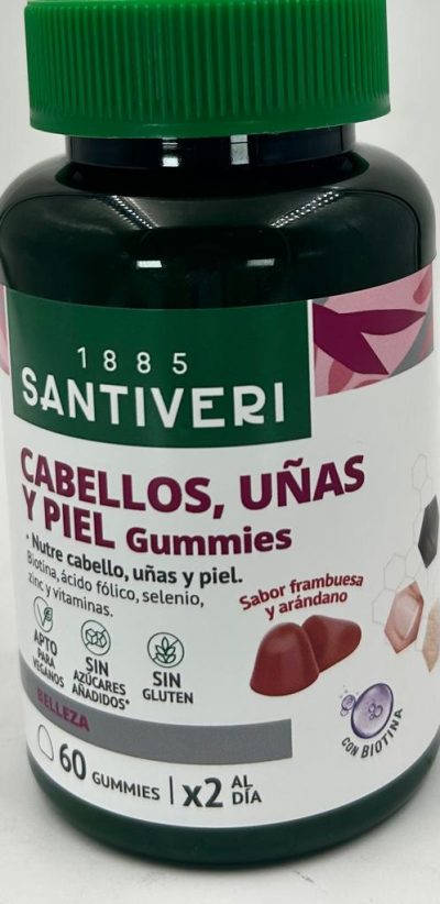 Cabello, uñas, y piel Gummies Santiveri