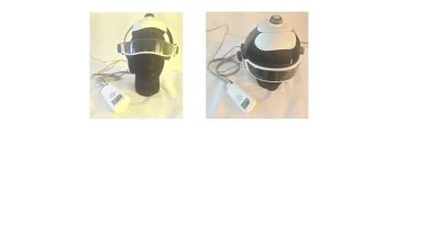 Casco relajante muscular con masajeador cerebral.