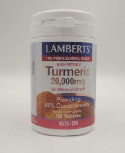 LAMBERTS TURMERIC CURCUMA 20,000MG 120 COMPRIMIDOS