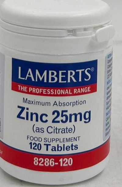 Zinc 25 mg Lamberts 120 tabletas
